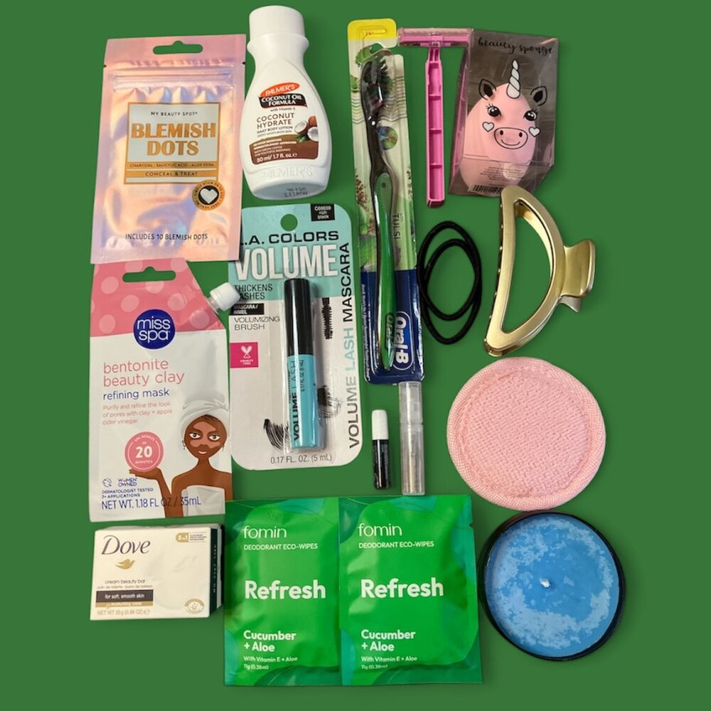 17 Piece Female Travel Hygiene Kit